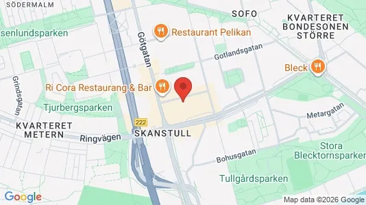 Bostadsrätter till salu i Södermalm - kort over placeringen