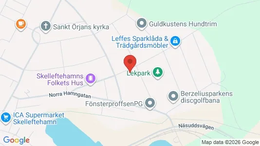 Bostadsrätter till salu i Skellefteå - kort over placeringen