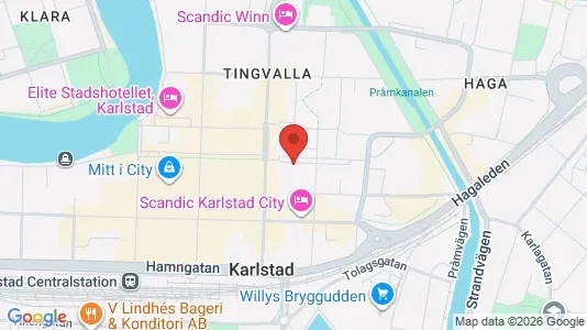 Bostadsrätter till salu i Karlstad - kort over placeringen