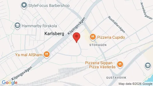 Bostadsrätter till salu i Västerås - kort over placeringen