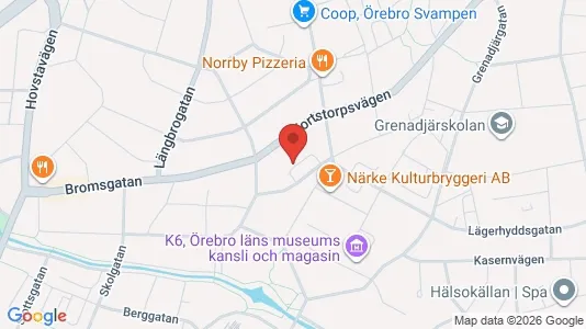 Bostadsrätter till salu i Örebro - kort over placeringen