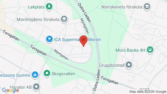 Bostadsrätter till salu i Skellefteå - kort over placeringen