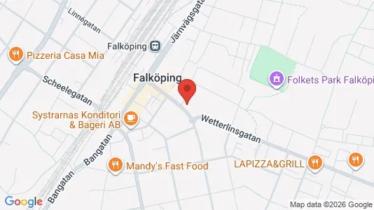 Bostadsrätter till salu i Falköping - kort over placeringen
