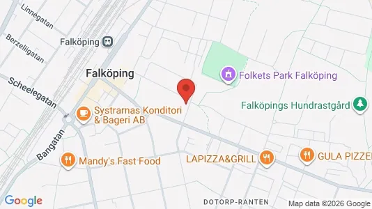Bostadsrätter till salu i Falköping - kort over placeringen