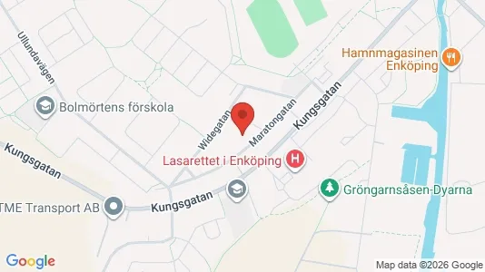 Bostadsrätter till salu i Enköping - kort over placeringen