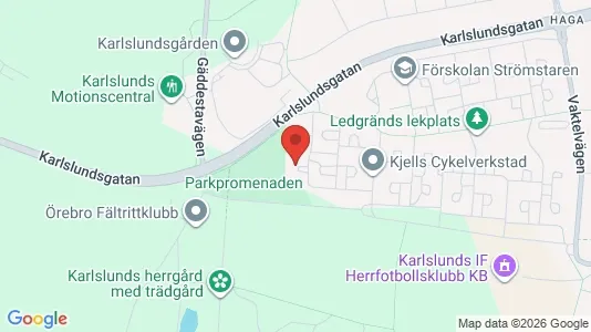 Bostadsrätter till salu i Örebro - kort over placeringen