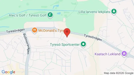 Bostadsrätter till salu i Tyresö - kort over placeringen