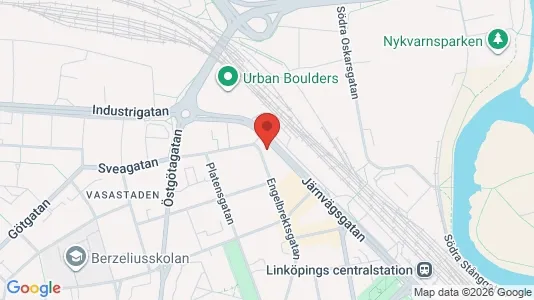 Bostadsrätter till salu i Linköping - kort over placeringen