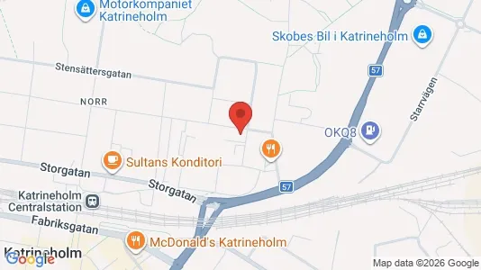 Bostadsrätter till salu i Katrineholm - kort over placeringen