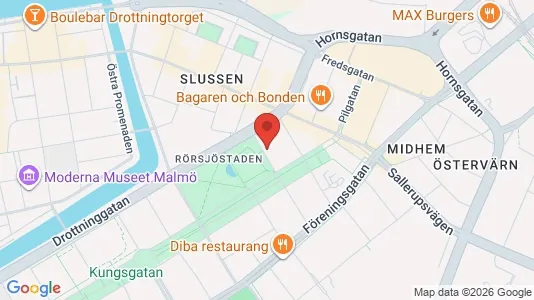 Bostadsrätter till salu i Malmö Centrum - kort over placeringen
