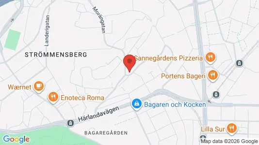 Bostadsrätter till salu i Örgryte-Härlanda - kort over placeringen