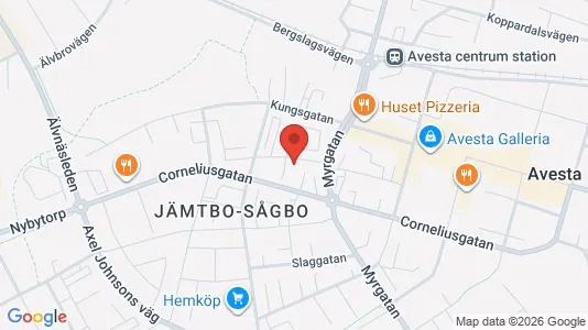 Bostadsrätter till salu i Avesta - kort over placeringen
