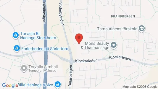 Bostadsrätter till salu i Haninge - kort over placeringen