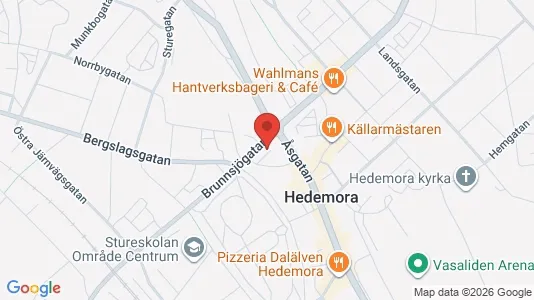 Bostadsrätter till salu i Hedemora - kort over placeringen