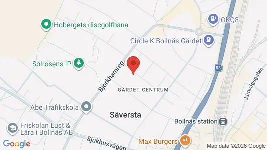 Bostadsrätter till salu i Bollnäs - kort over placeringen