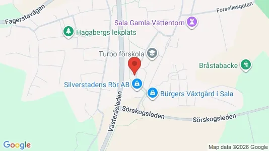 Lägenheter till salu i Sala - kort over placeringen