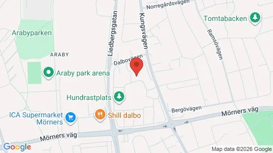 Bostadsrätter till salu i Växjö - kort over placeringen