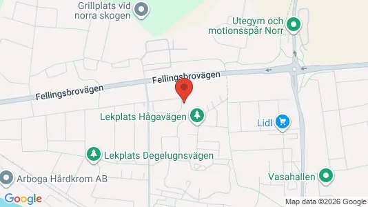 Bostadsrätter till salu i Arboga - kort over placeringen