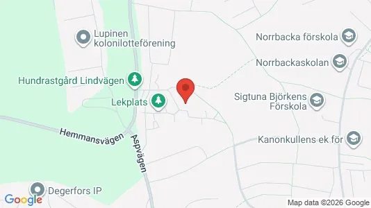 Bostadsrätter till salu i Sigtuna - kort over placeringen