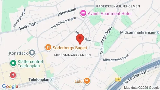 Bostadsrätter till salu i Söderort - kort over placeringen