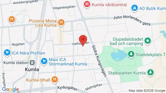 Bostadsrätter till salu i Kumla - kort over placeringen