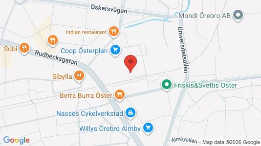 Bostadsrätter till salu i Örebro - kort over placeringen