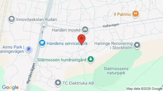 Bostadsrätter till salu i Haninge - kort over placeringen