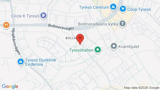 Bostadsrätter till salu i Tyresö - kort over placeringen