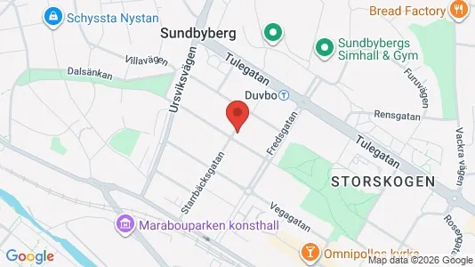 Bostadsrätter till salu i Sundbyberg - kort over placeringen