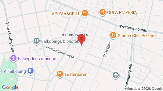 Bostadsrätter till salu i Falköping - kort over placeringen