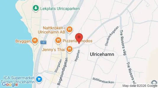 Bostadsrätter till salu i Ulricehamn - kort over placeringen