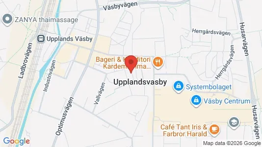 Bostadsrätter till salu i Upplands Väsby - kort over placeringen