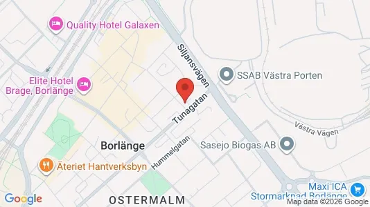 Bostadsrätter till salu i Borlänge - kort over placeringen