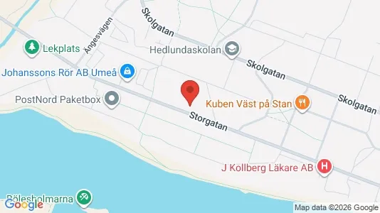 Bostadsrätter till salu i Umeå - kort over placeringen