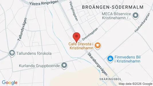 Bostadsrätter till salu i Kristinehamn - kort over placeringen