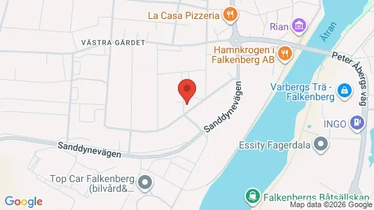 Bostadsrätter till salu i Falkenberg - kort over placeringen