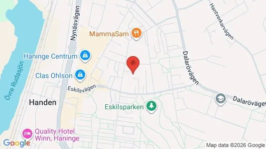 Bostadsrätter till salu i Haninge - kort over placeringen