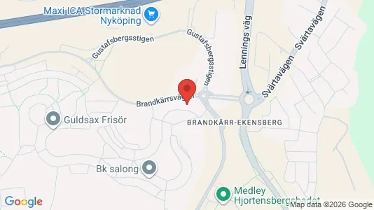 Bostadsrätter till salu i Nyköping - kort over placeringen