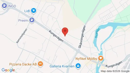 Bostadsrätter till salu i Mjölby - kort over placeringen