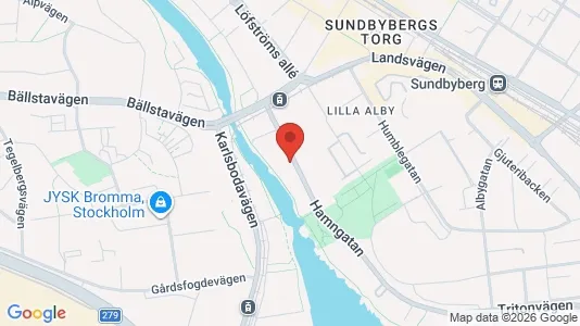 Bostadsrätter till salu i Sundbyberg - kort over placeringen
