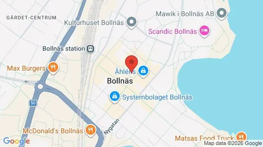 Bostadsrätter till salu i Bollnäs - kort over placeringen