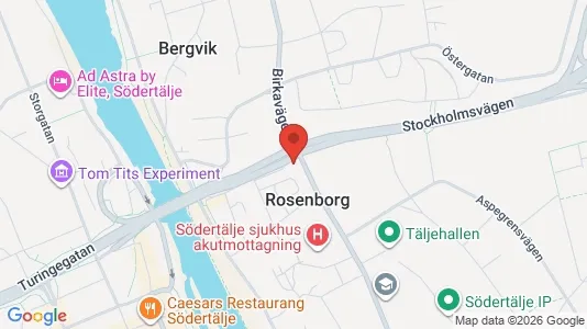 Bostadsrätter till salu i Södertälje - kort over placeringen