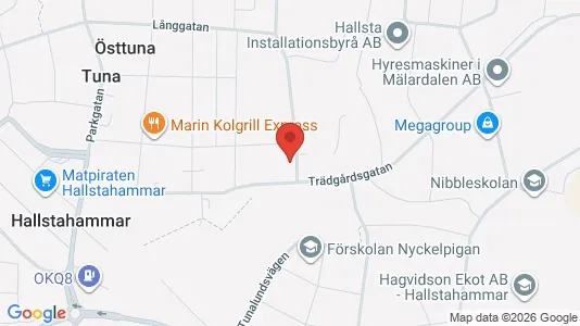 Bostadsrätter till salu i Hallstahammar - kort over placeringen