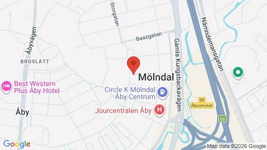 Bostadsrätter till salu i Mölndal - kort over placeringen