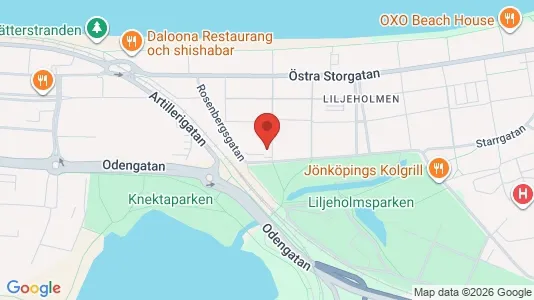 Bostadsrätter till salu i Jönköping - kort over placeringen