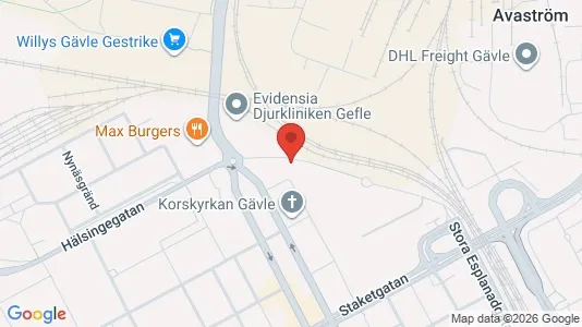Bostadsrätter till salu i Gävle - kort over placeringen