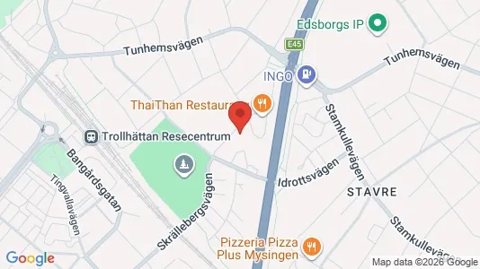 Bostadsrätter till salu i Trollhättan - kort over placeringen