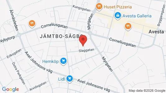 Bostadsrätter till salu i Avesta - kort over placeringen