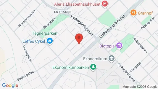 Bostadsrätter till salu i Uppsala - kort over placeringen