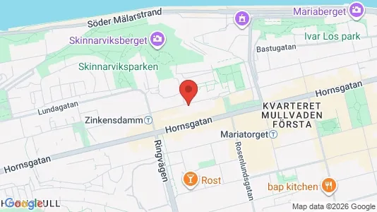 Bostadsrätter till salu i Södermalm - kort over placeringen